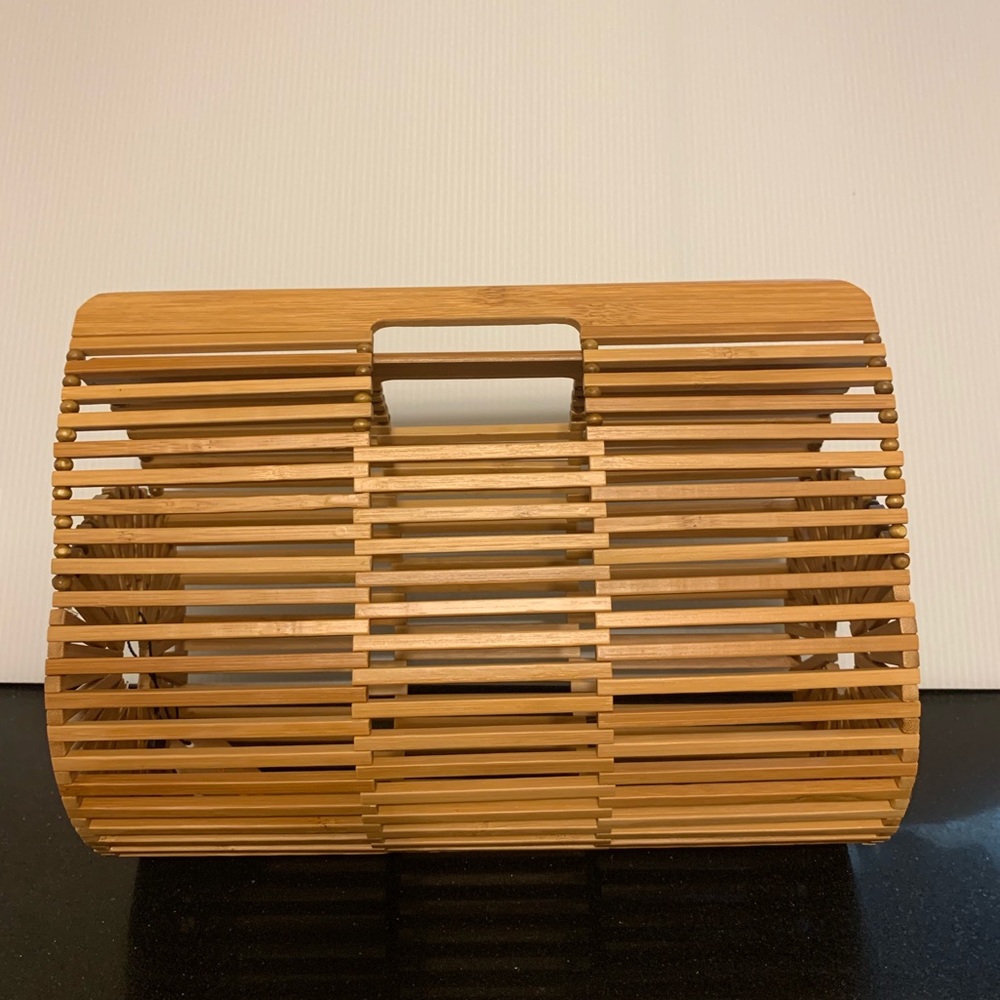 ROUND BARREL NATURAL TOTE BAG